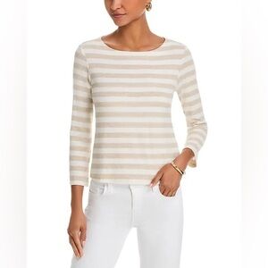L'AGENCE  Lucille Boat Neck Tee striped marble XS
